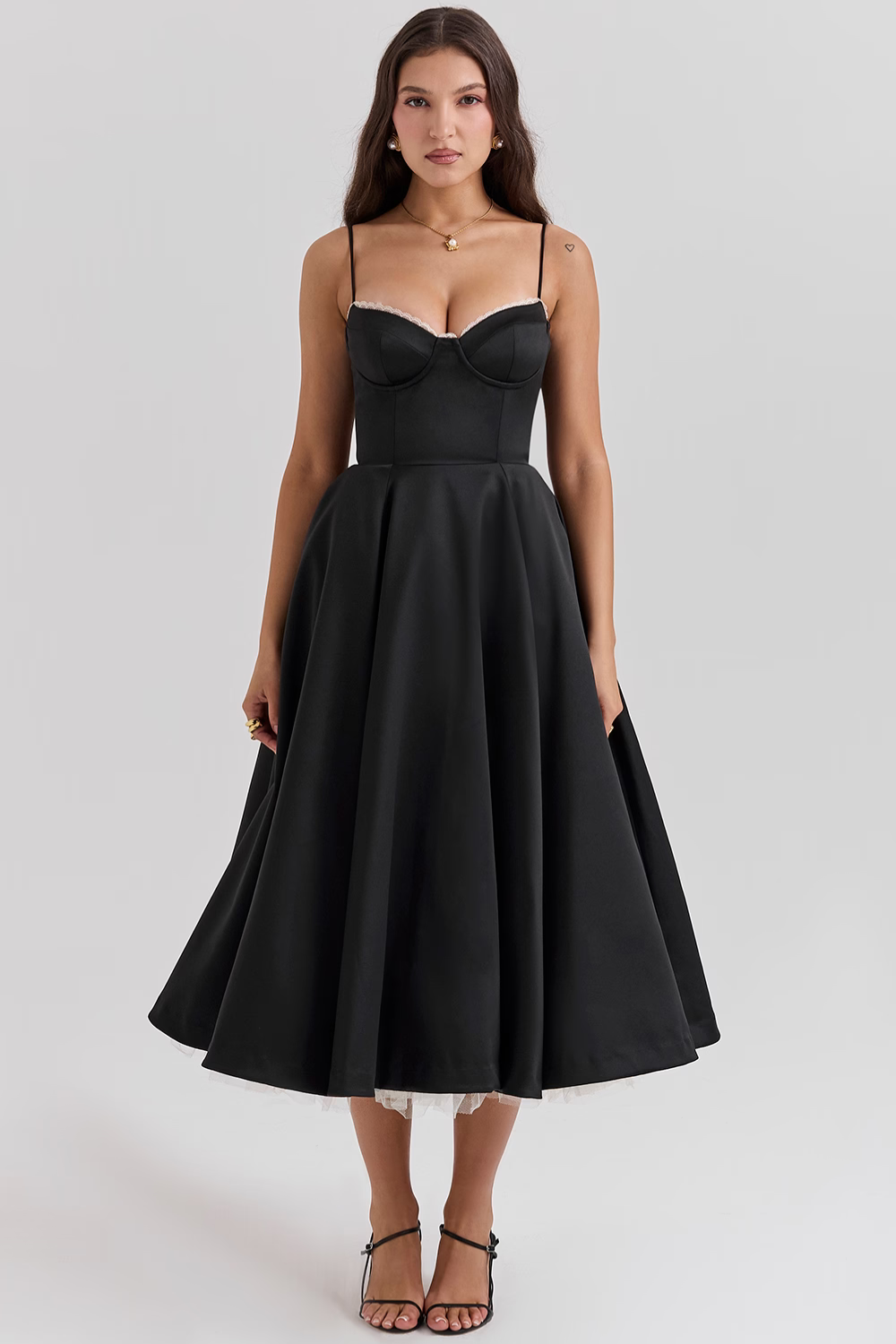Anna-Berg | Effortless Casual Double-Layer Midi Dress For Everyday