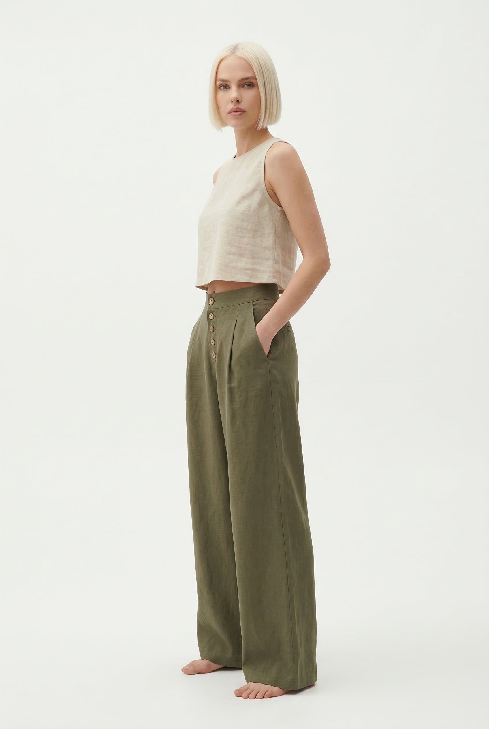 Anna-Berg | Wide-Leg Cotton Pant