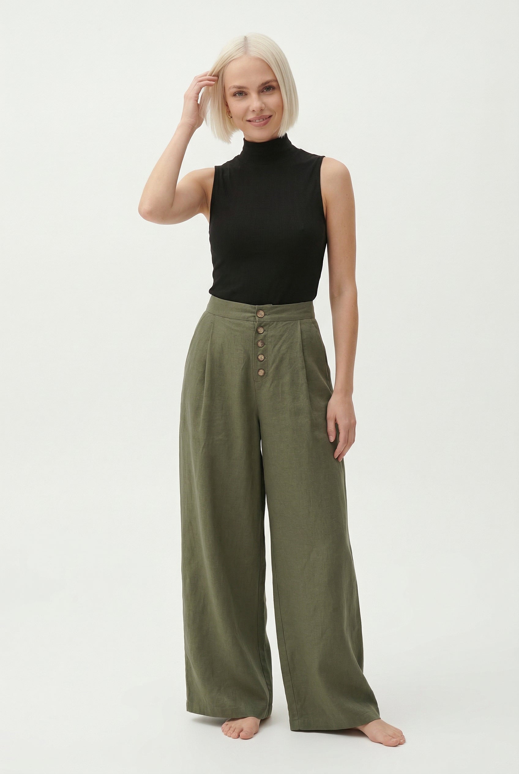 Anna-Berg | Wide-Leg Cotton Pant