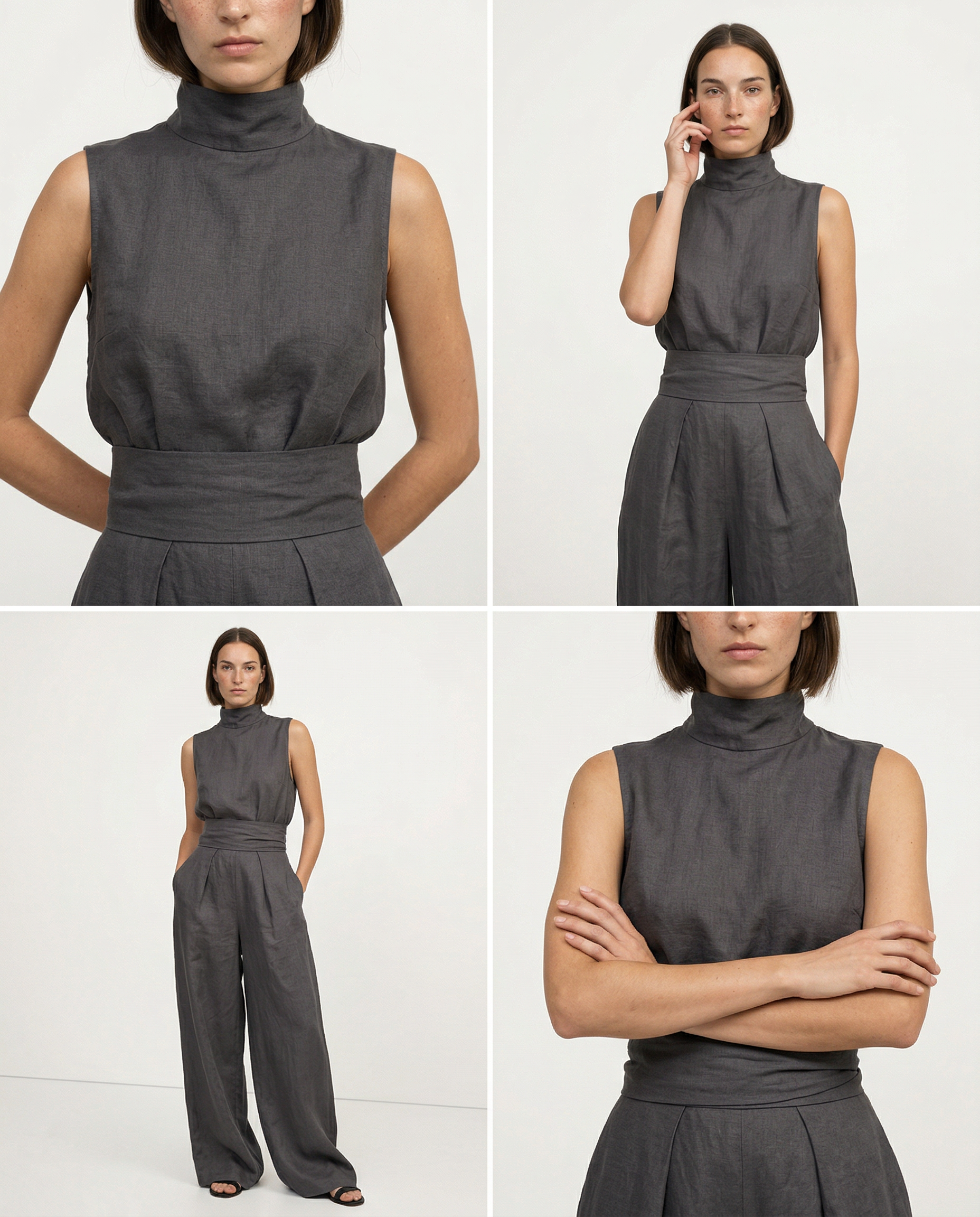 Anna-Berg | Sandstone Relaxed Fit Linen Two-Piece Set