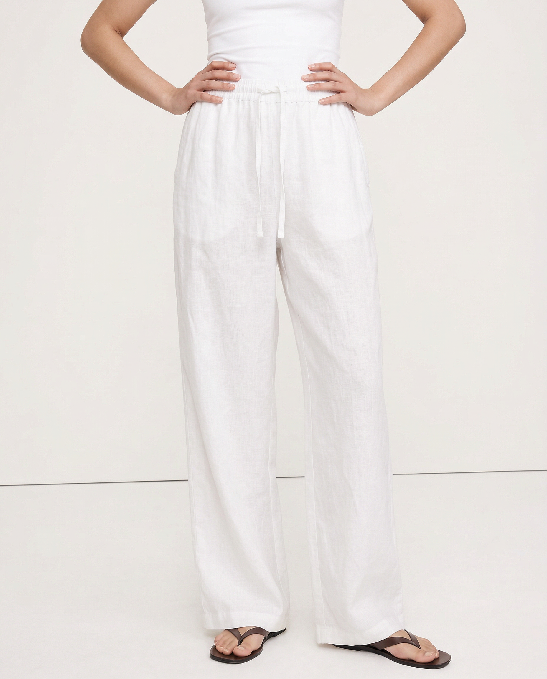 Anna-Berg | Sand Wide-Leg Linen Pant
