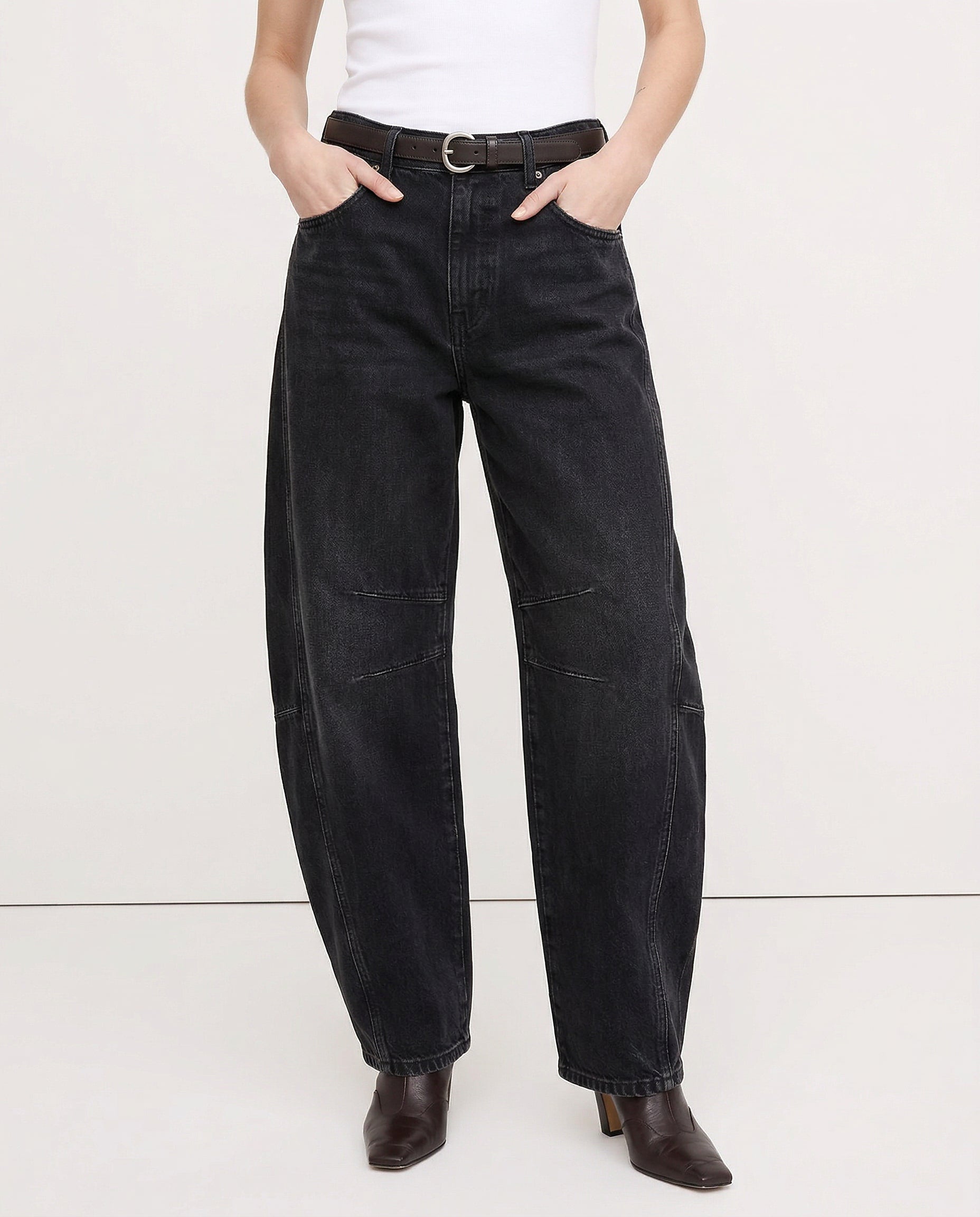 Anna-Berg | Blue Barrel-Leg Denim Jeans