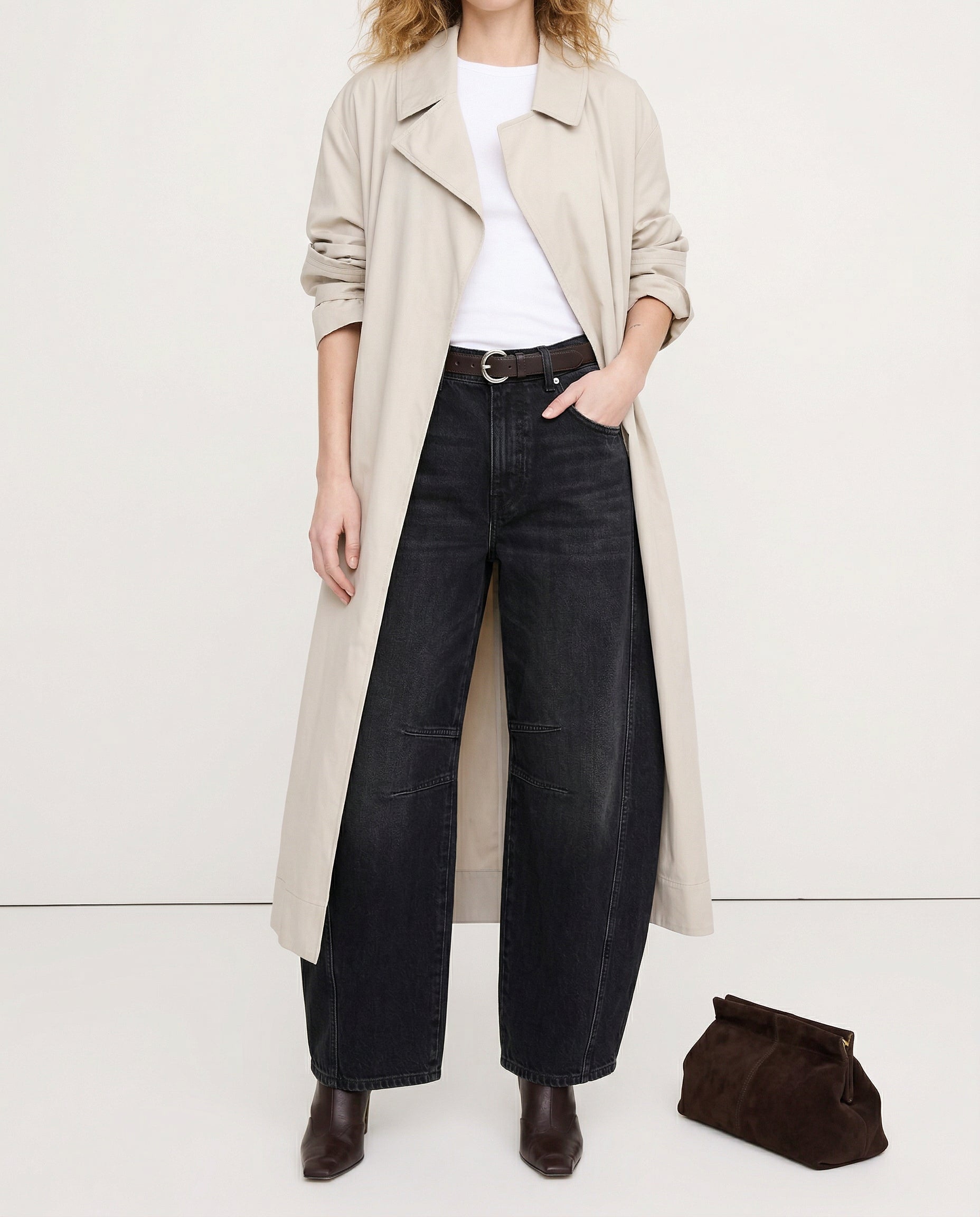 Anna-Berg | Blue Barrel-Leg Denim Jeans
