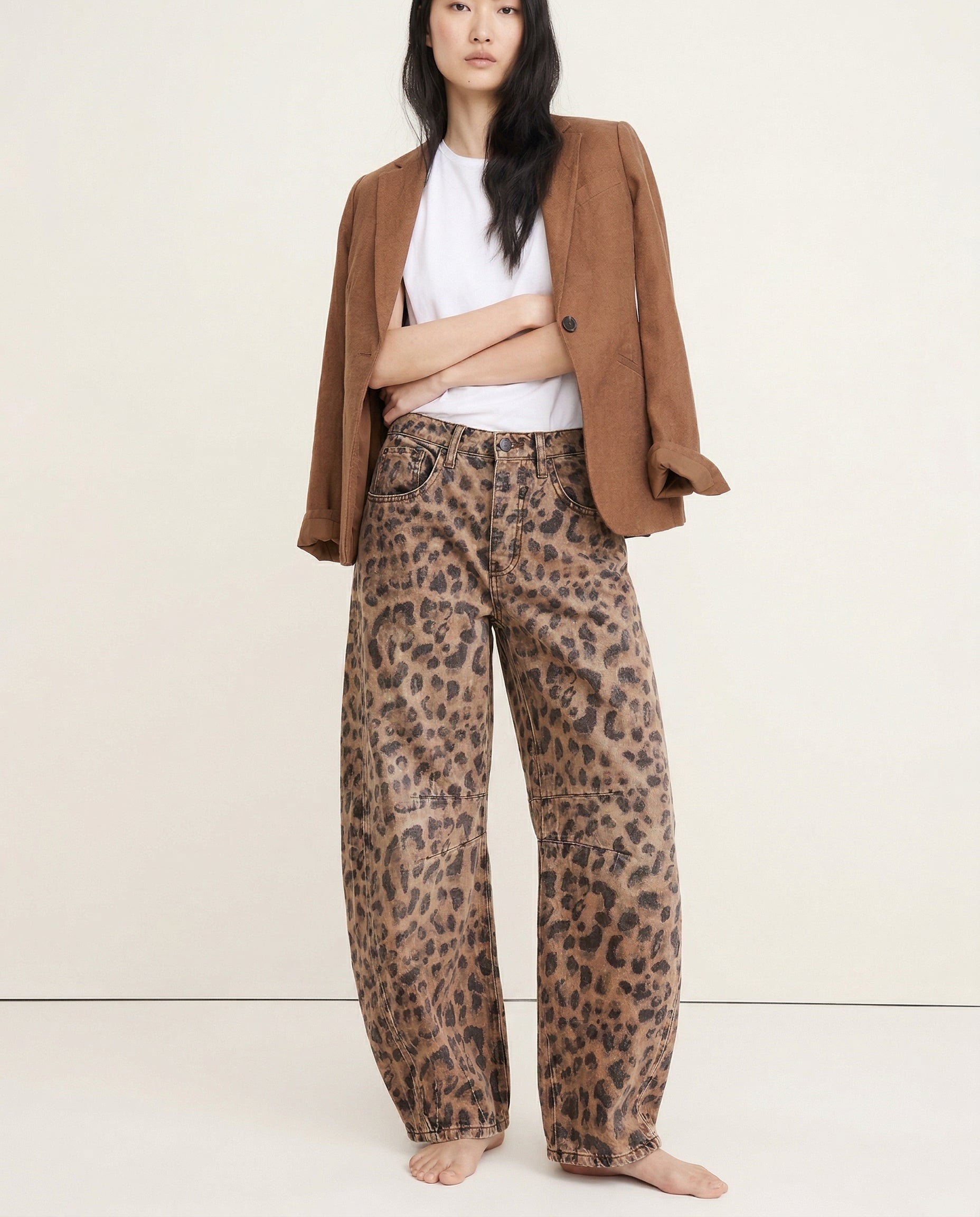 Anna-Berg | Blue Barrel-Leg Denim Jeans