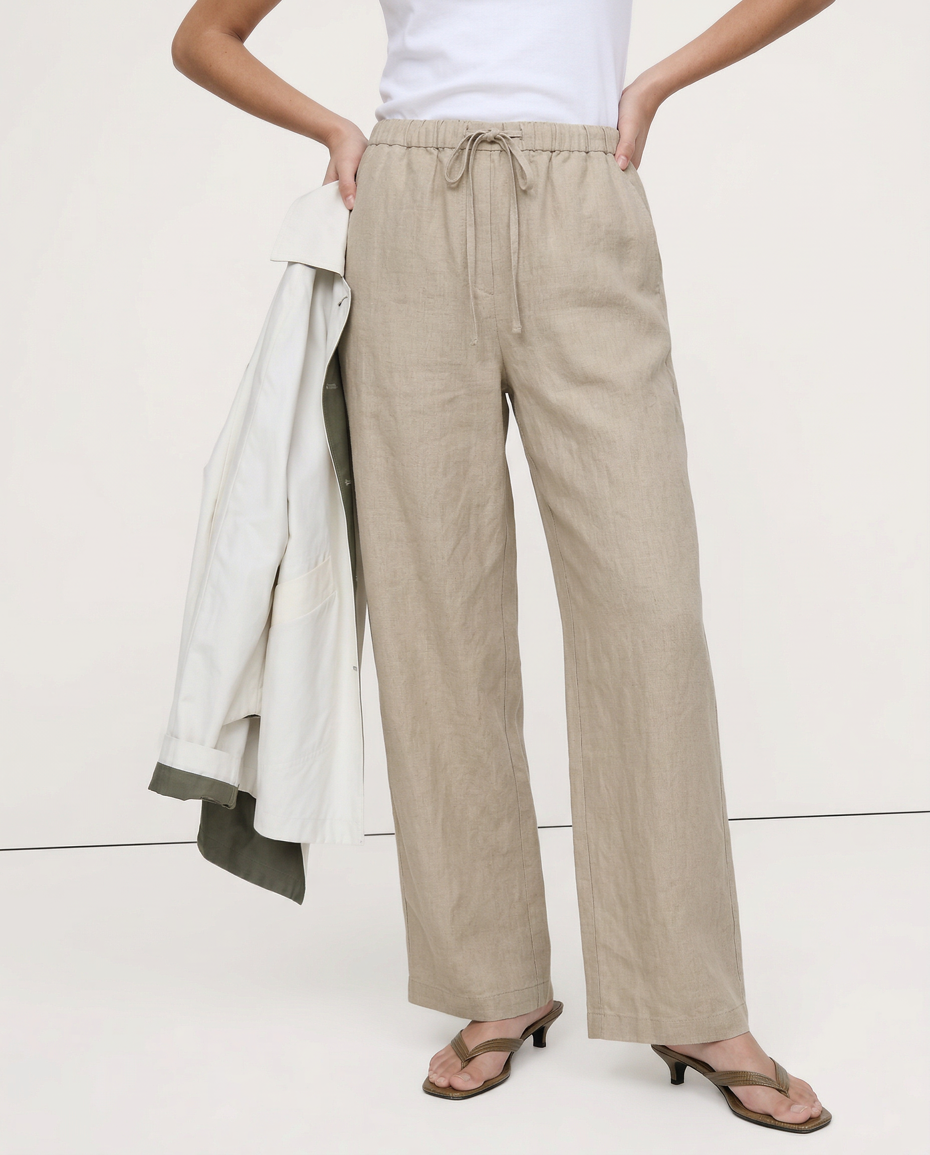 Anna-Berg | Sand Wide-Leg Linen Pant