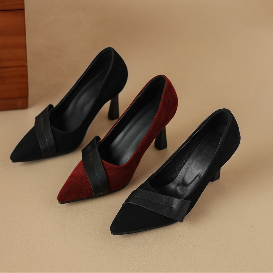Anna-Berg | Elegant Pointed Toe Heels in Leather