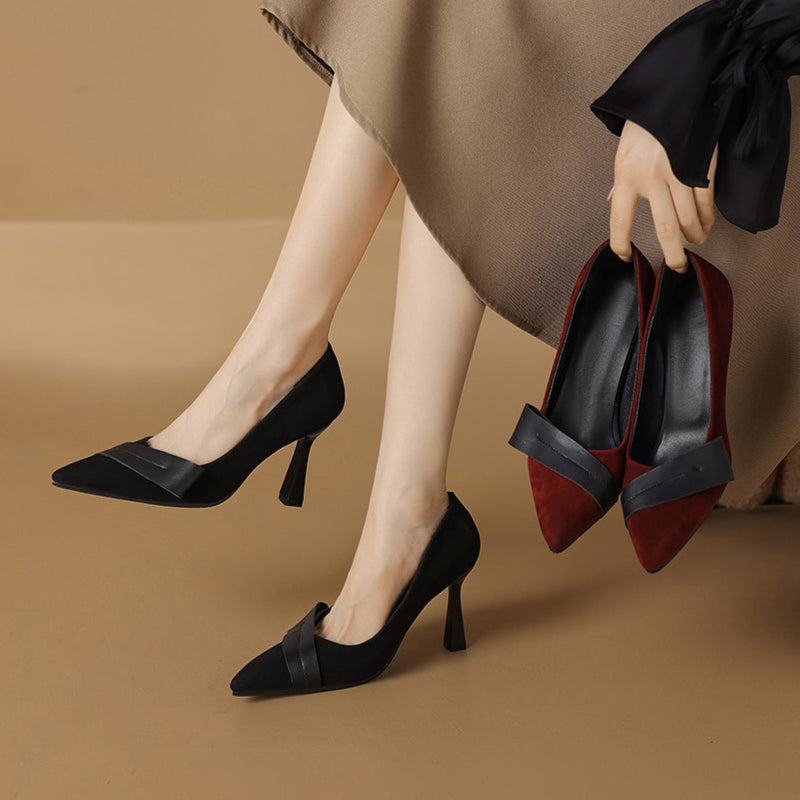 Anna-Berg | Elegant Pointed Toe Heels in Leather