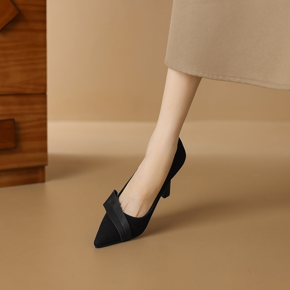 Anna-Berg | Elegant Pointed Toe Heels in Leather