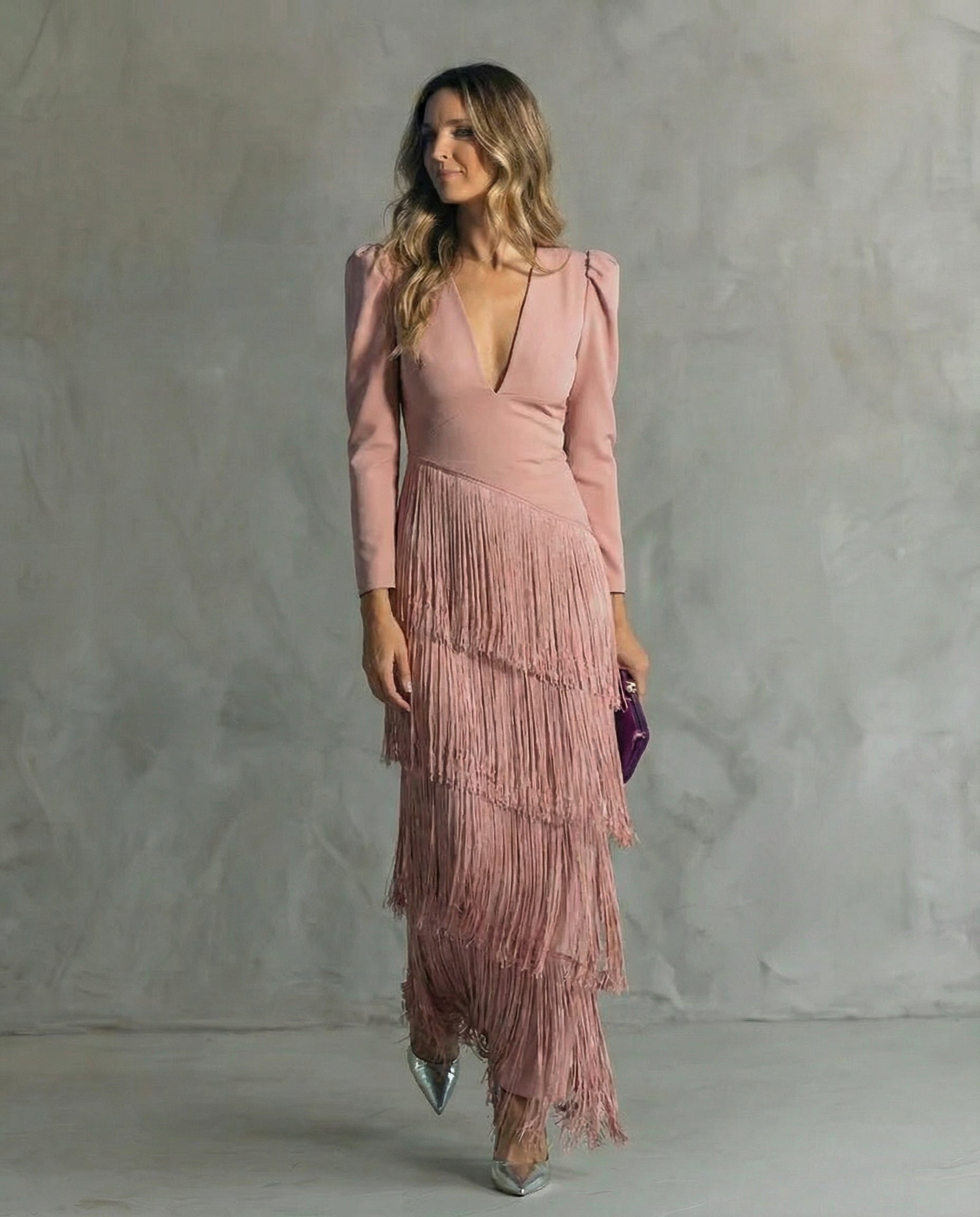 Anna-Berg | Stylish Dress With Fringe Sleeves Made to Turn Heads