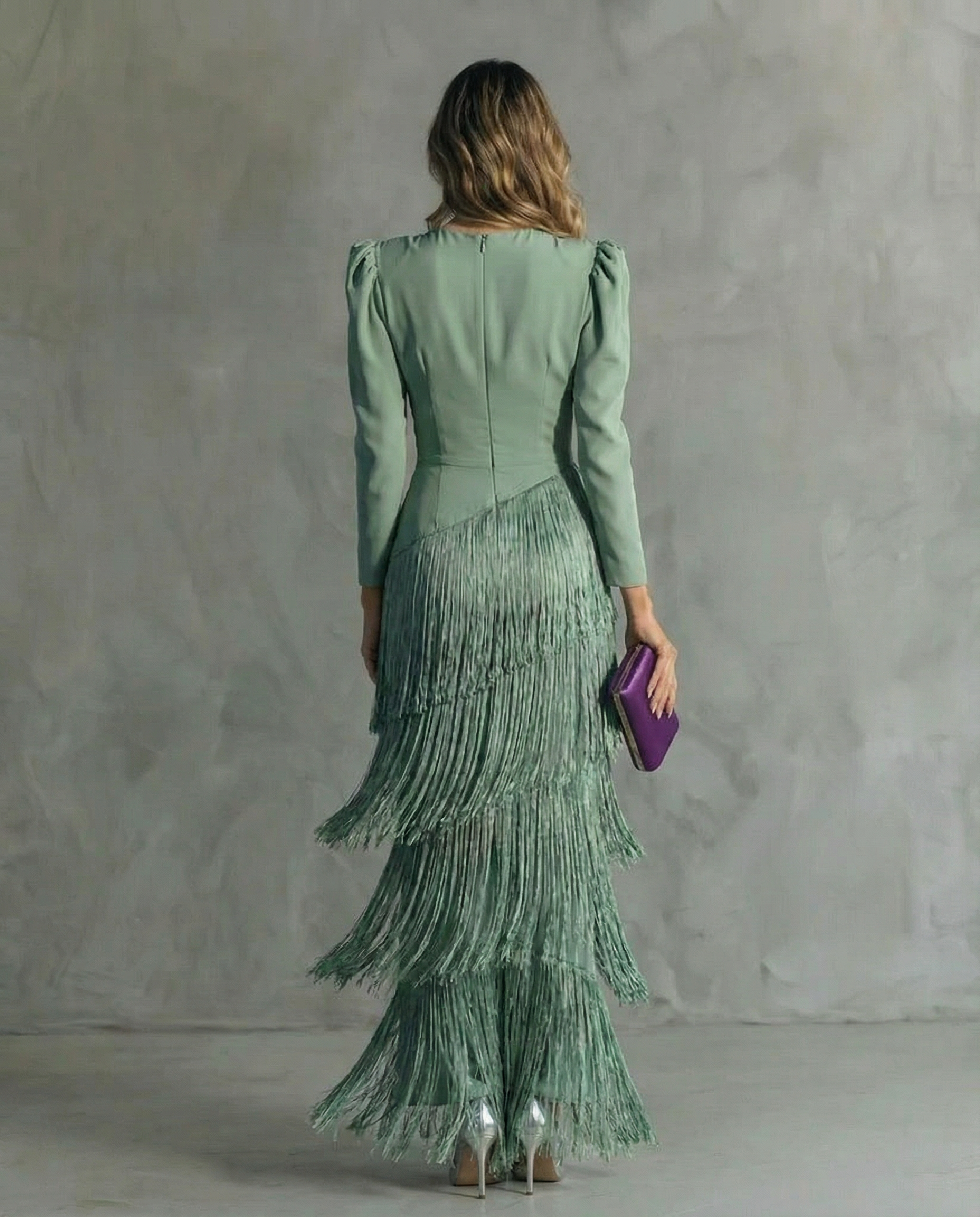 Anna-Berg | Stylish Dress With Fringe Sleeves Made to Turn Heads