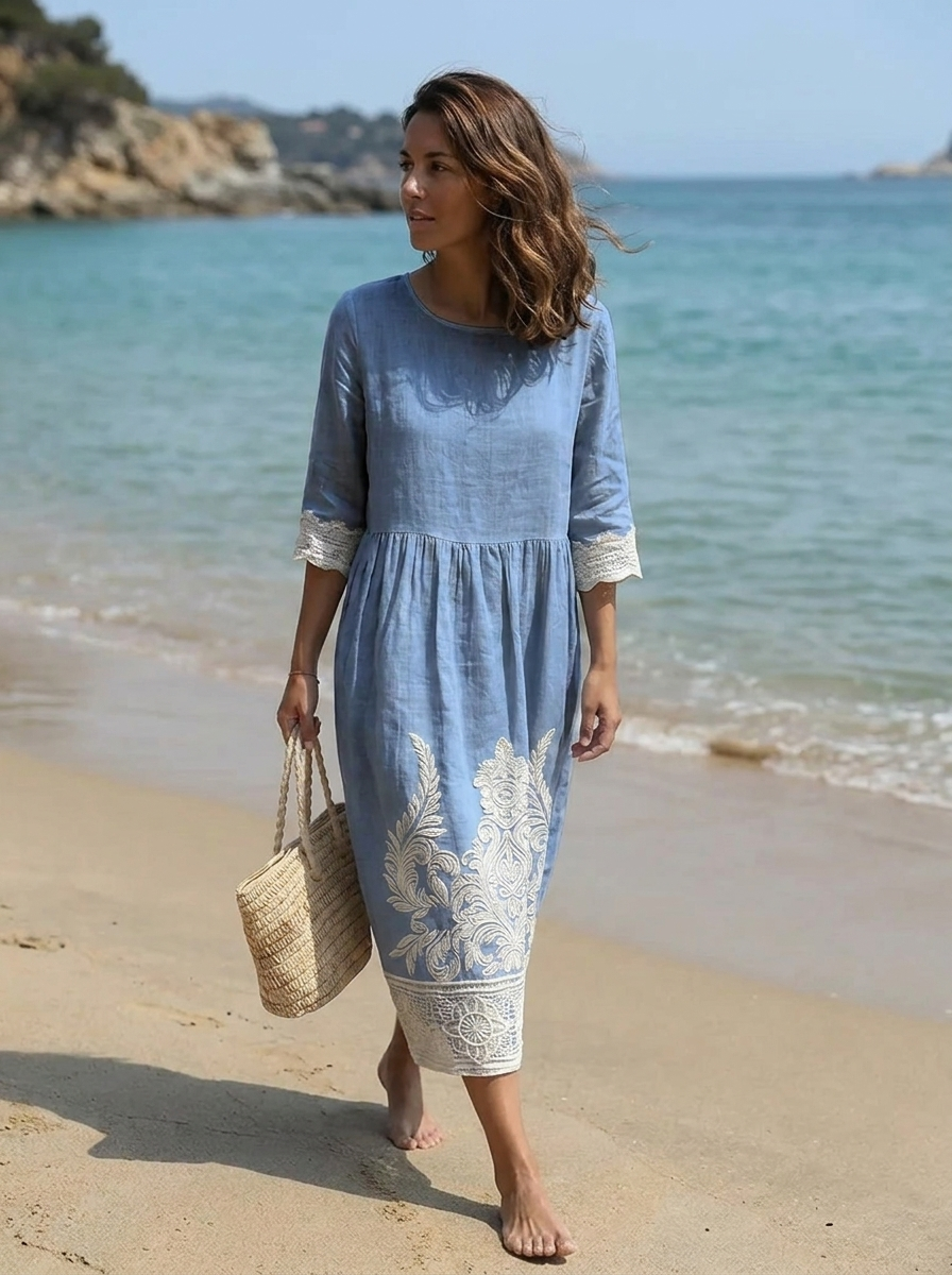 Anna-Berg | Elegant Floral Dress with a Flattering Silhouette