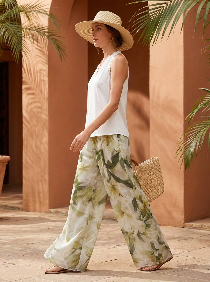 Anna-Berg | Elegant Airy Set With Floral Print Made to Turn Heads