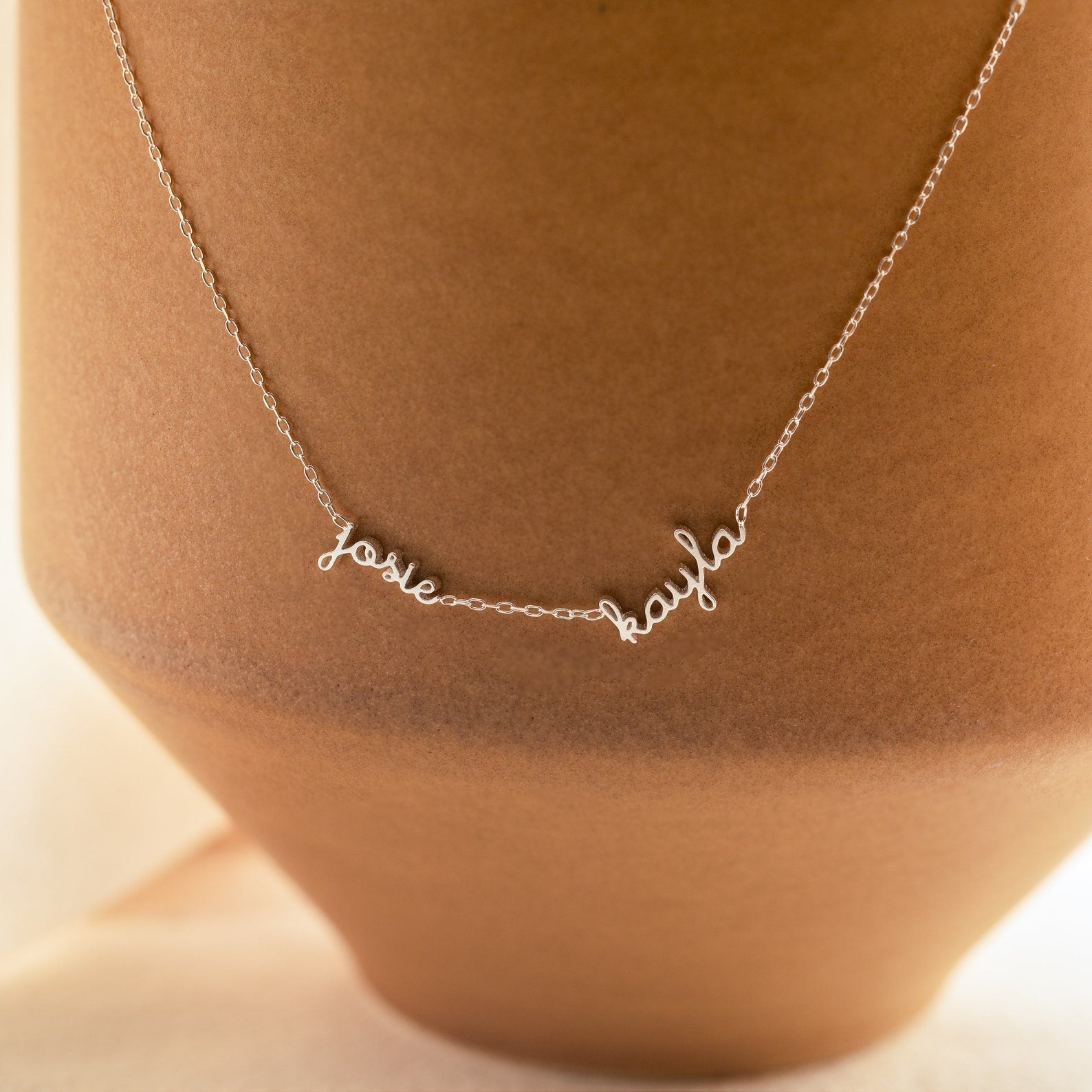 Elina | Elegant personalized name necklace – choose 2 or 3 names