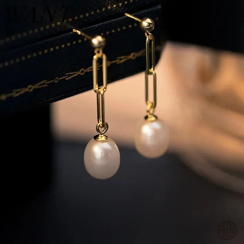 Vintage Hanging Pearl Earrings