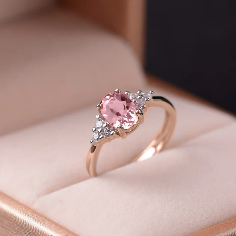 Elegant Rose Crystal Ring