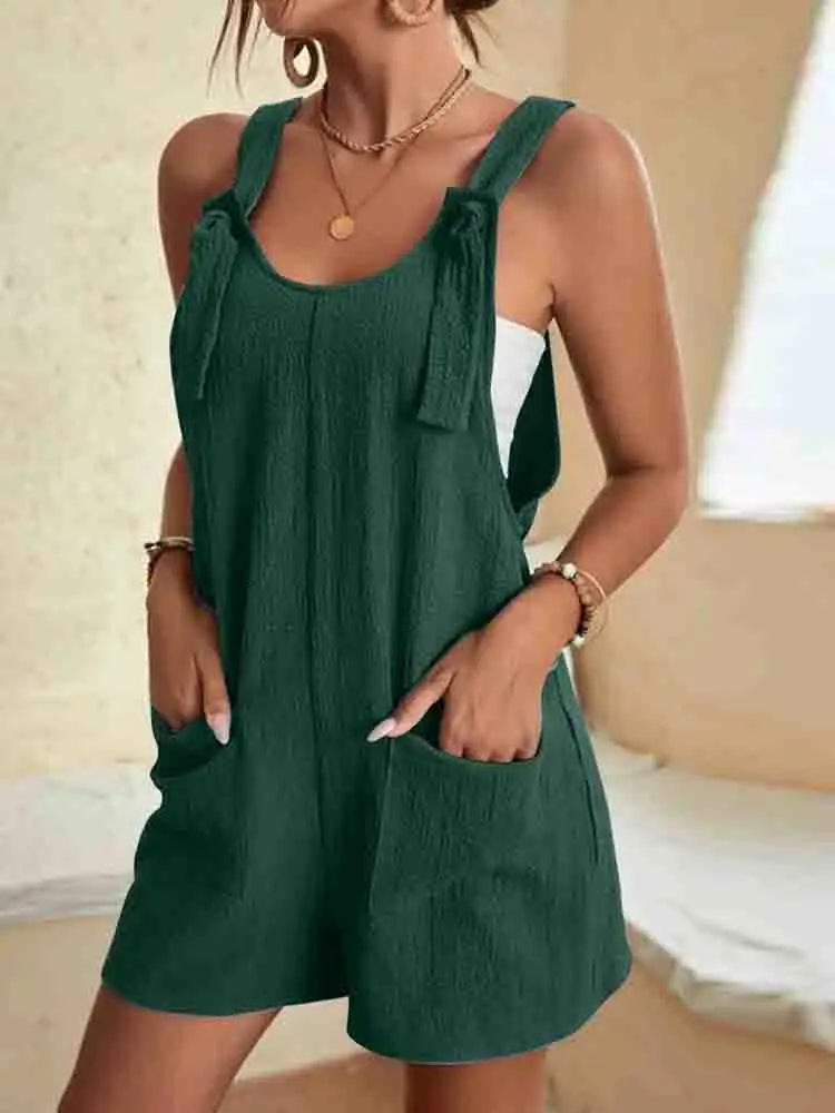 Anna-Berg | Graceful Casual Romper Shorts With Pockets