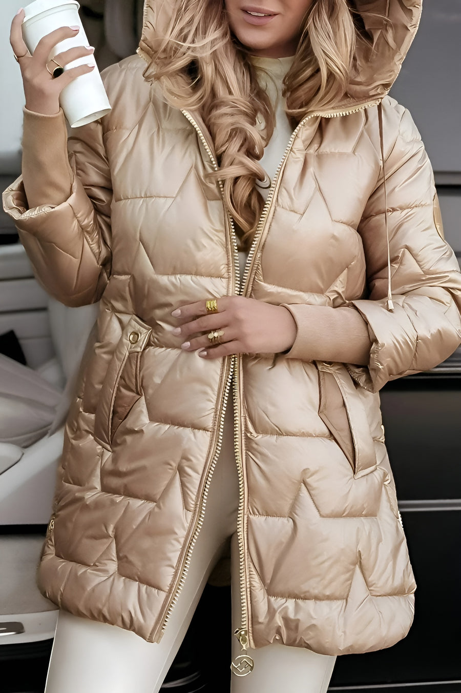 Anna-Berg | Winter Coat with Hood and Padding