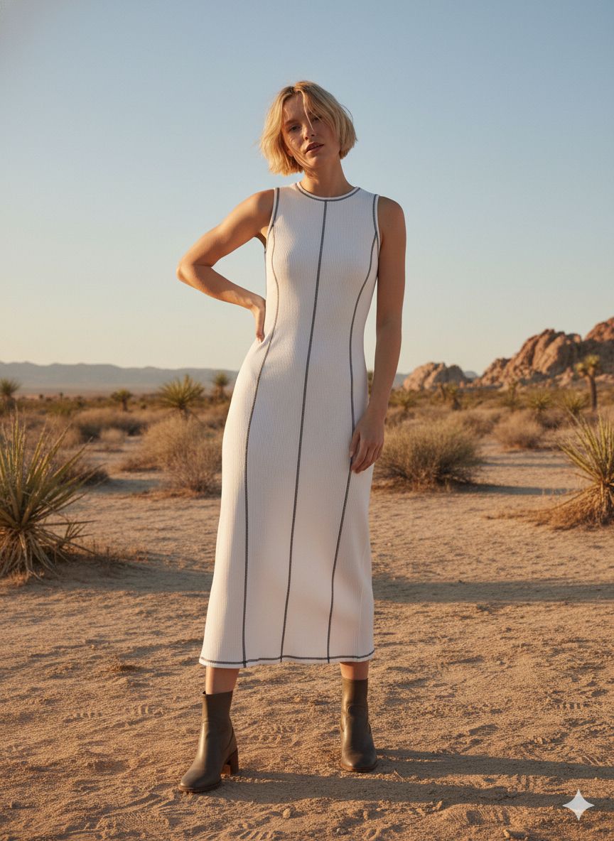 Anna-Berg | Sleeveless Maxi Knit Dress