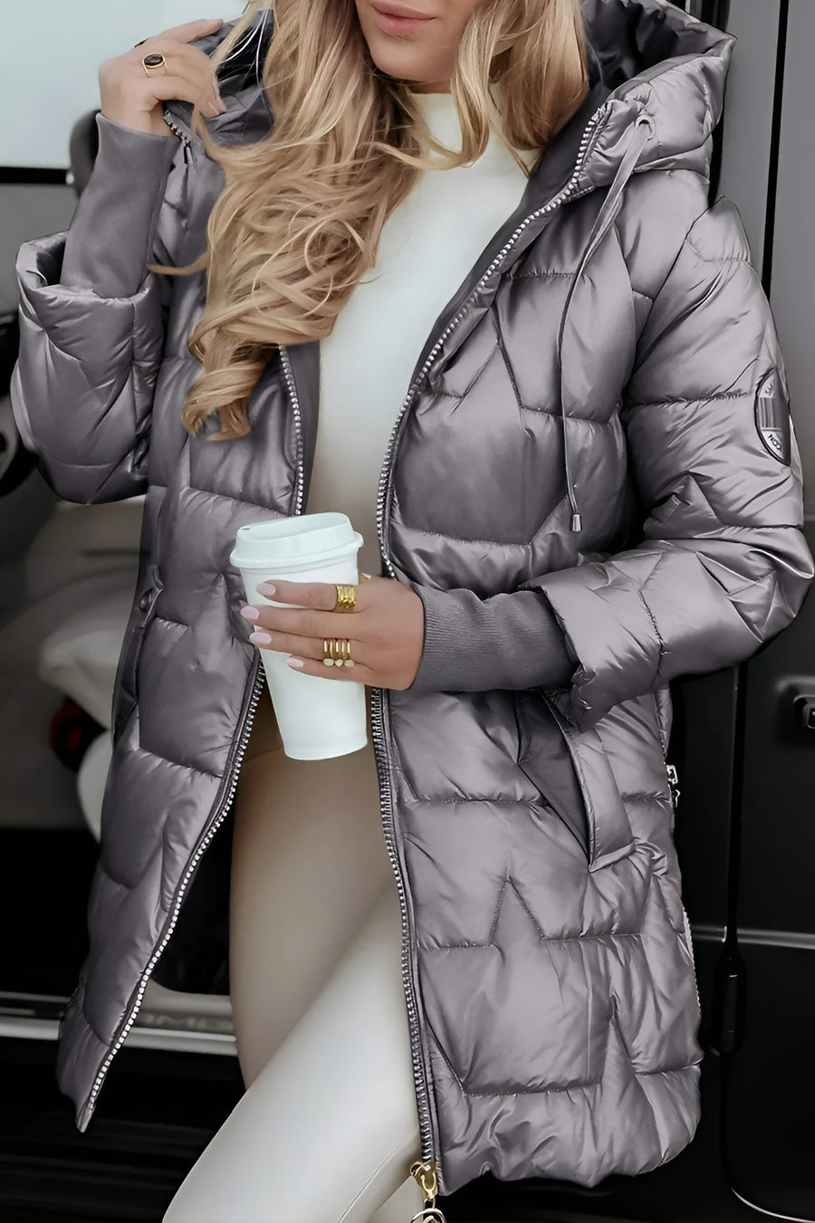Anna-Berg | Winter Coat with Hood and Padding