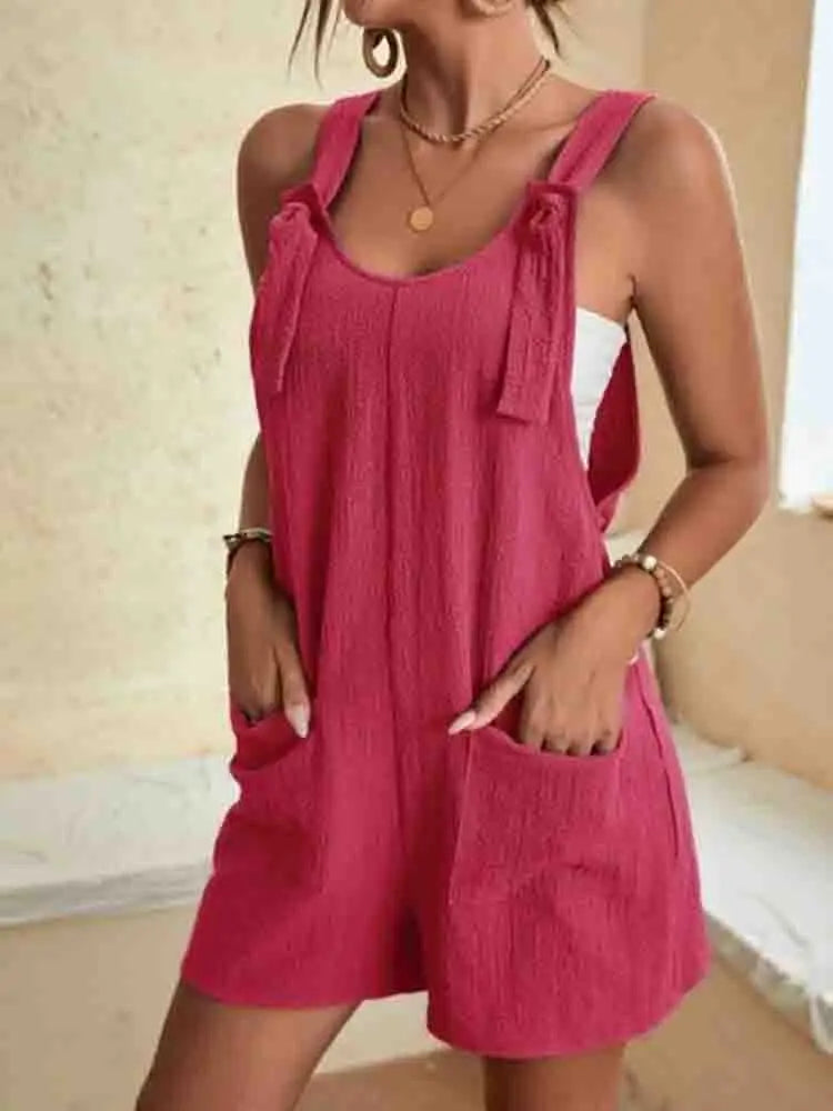Anna-Berg | Graceful Casual Romper Shorts With Pockets