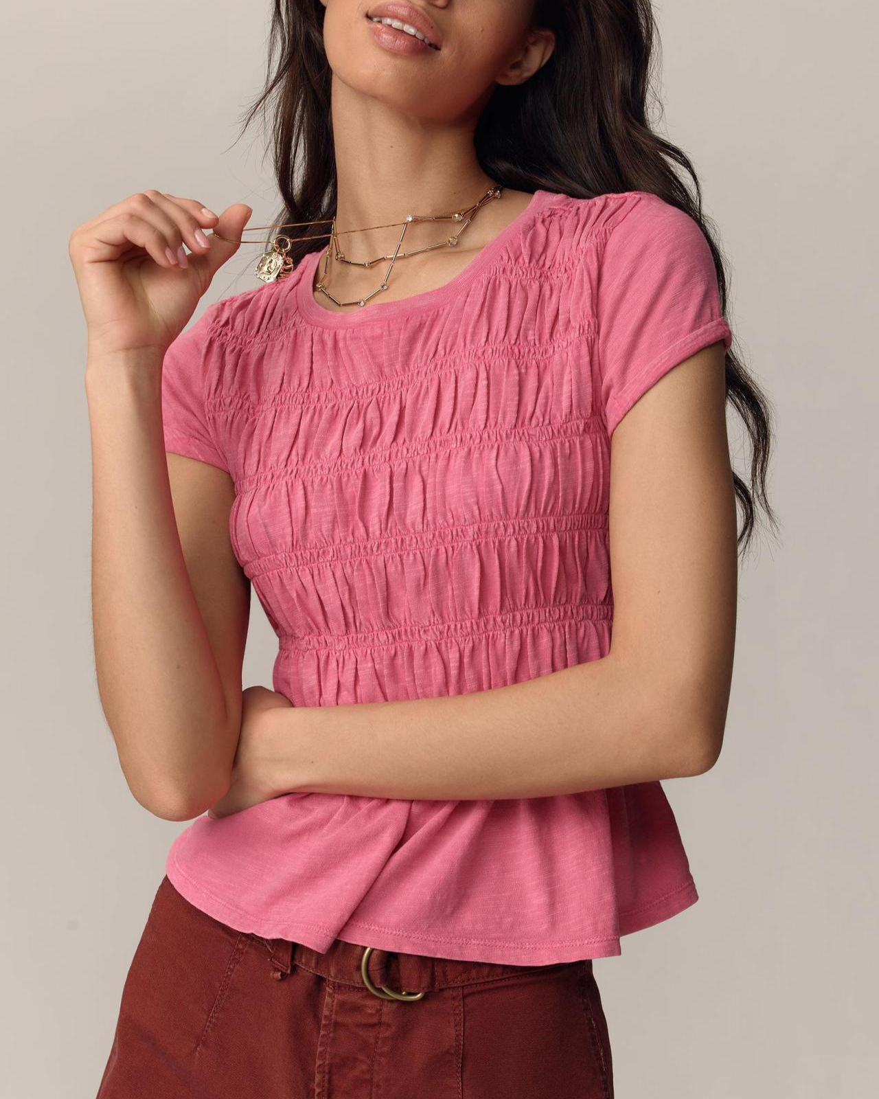 Anna-Berg | Ivory Ruffled Cotton Top