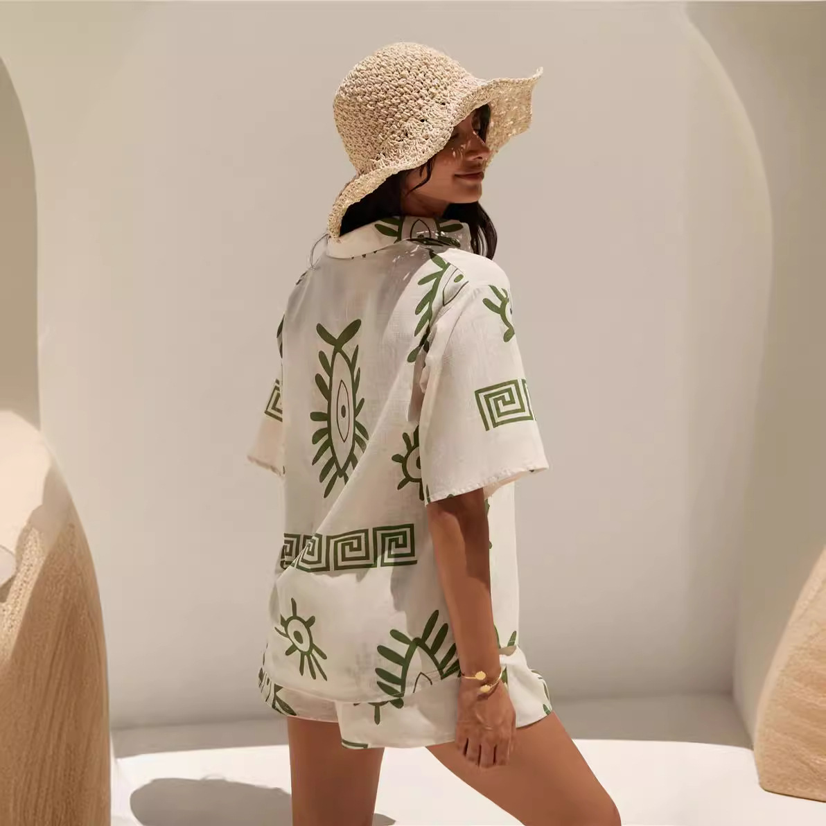 Anna-Berg | Natural Relaxed Fit Linen Two-Piece Set