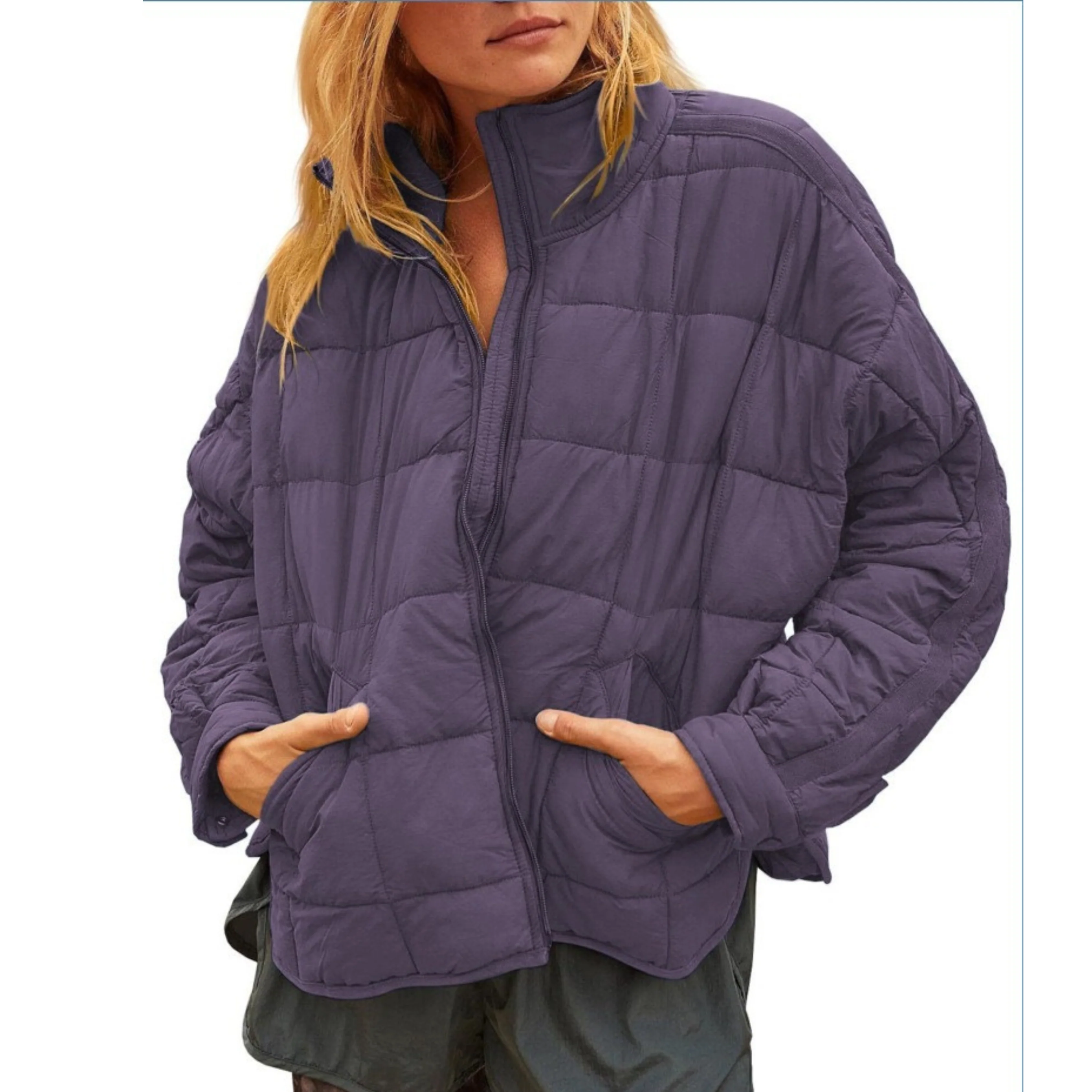Anna-Berg | Lightweight Compact Zip Puffer Jacket