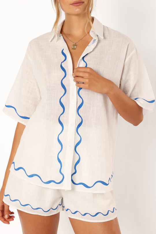 Anna-Berg | Natural Relaxed Fit Linen Two-Piece Set