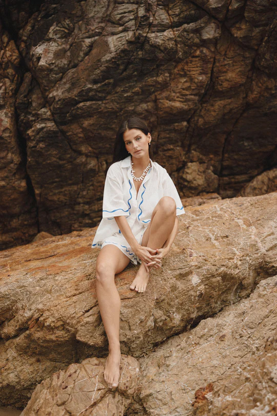 Anna-Berg | Natural Relaxed Fit Linen Two-Piece Set