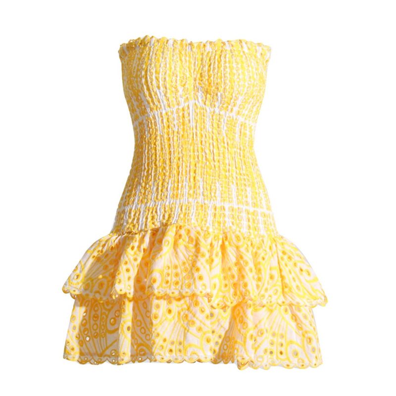 Anna-Berg | Smocked Strapless Mini Dress