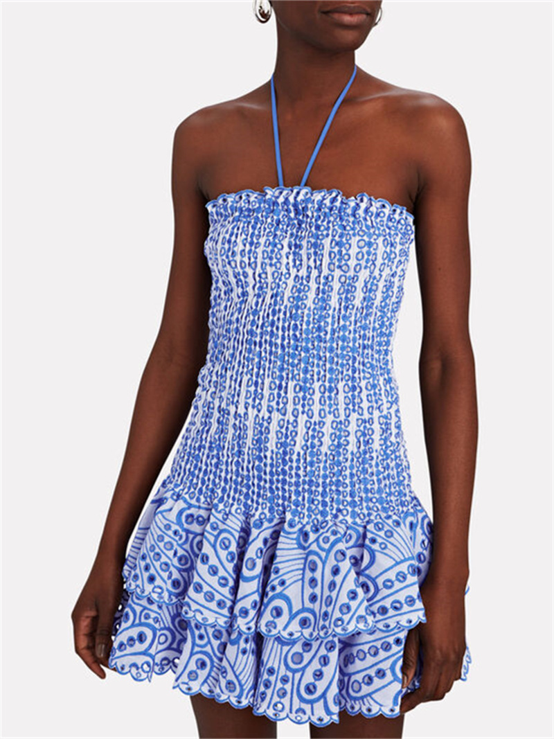 Anna-Berg | Smocked Strapless Mini Dress