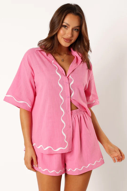 Anna-Berg | Natural Relaxed Fit Linen Two-Piece Set