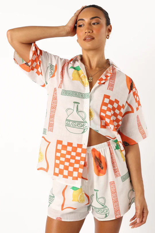 Anna-Berg | Natural Relaxed Fit Linen Two-Piece Set