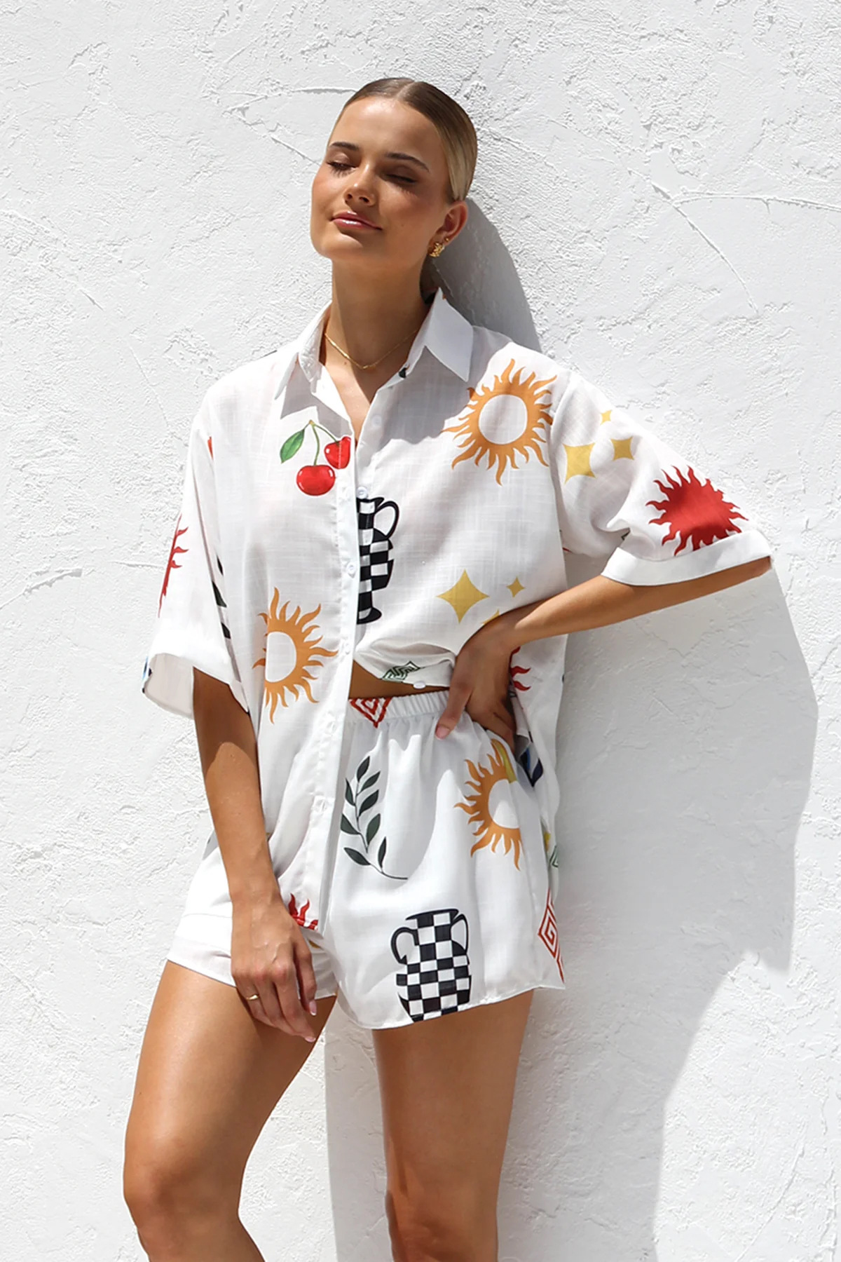 Anna-Berg | Natural Relaxed Fit Linen Two-Piece Set