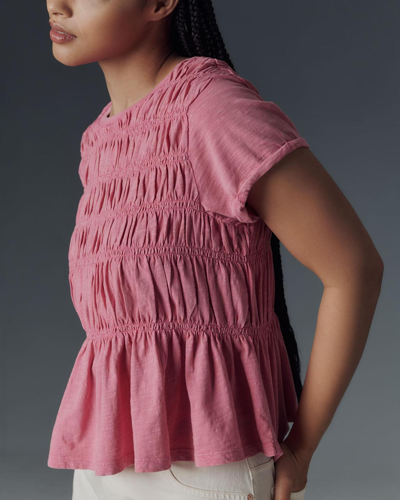 Anna-Berg | Ivory Ruffled Cotton Top