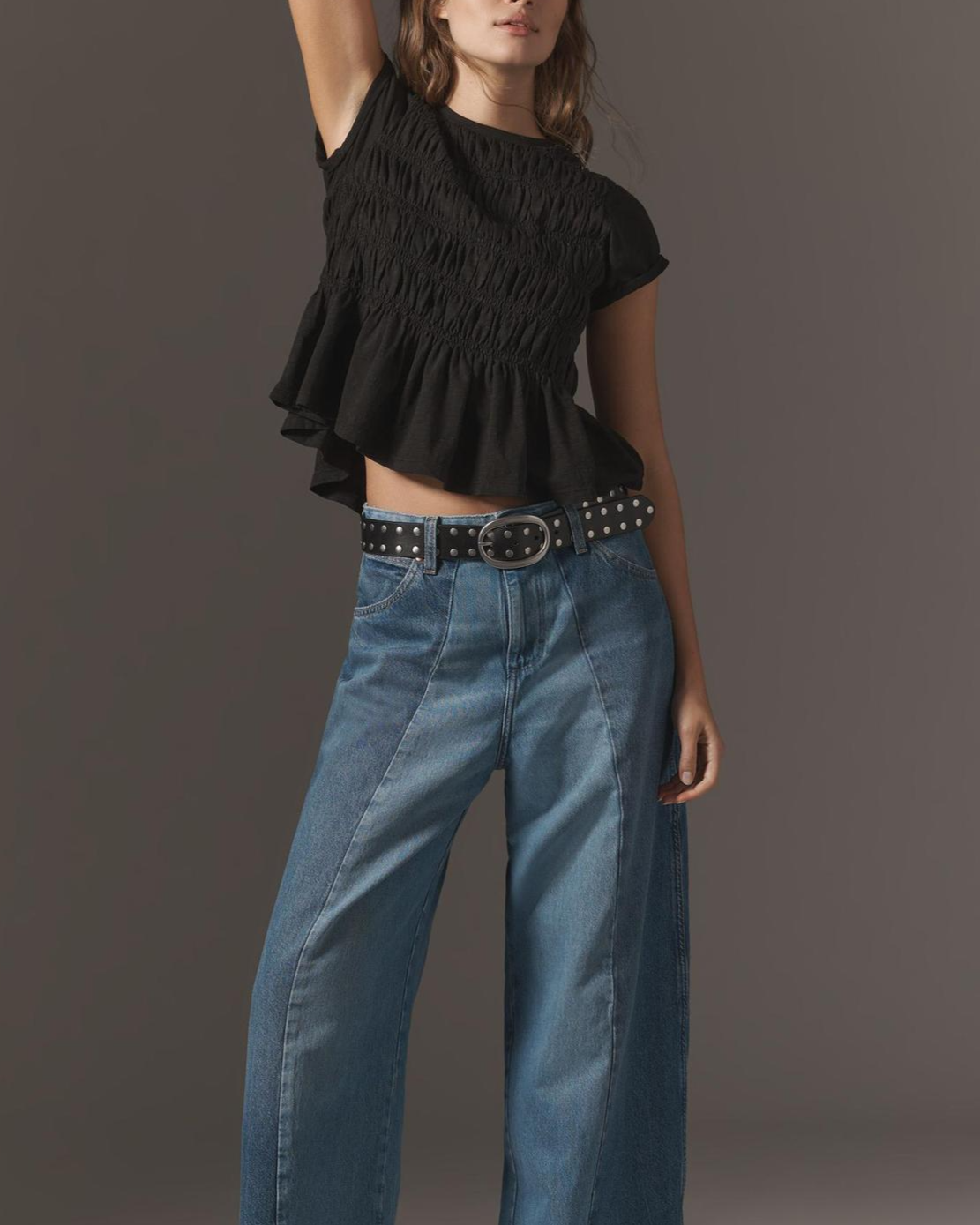 Anna-Berg | Ivory Ruffled Cotton Top
