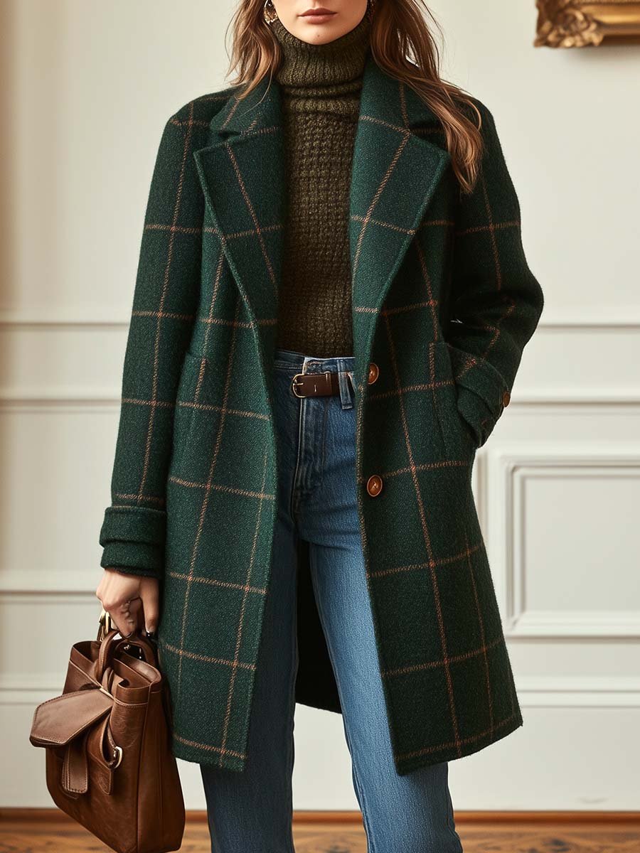 Anna-Berg | Classic Plaid Coat