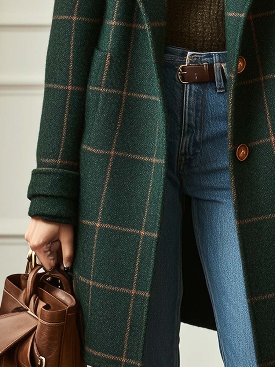 Anna-Berg | Classic Plaid Coat