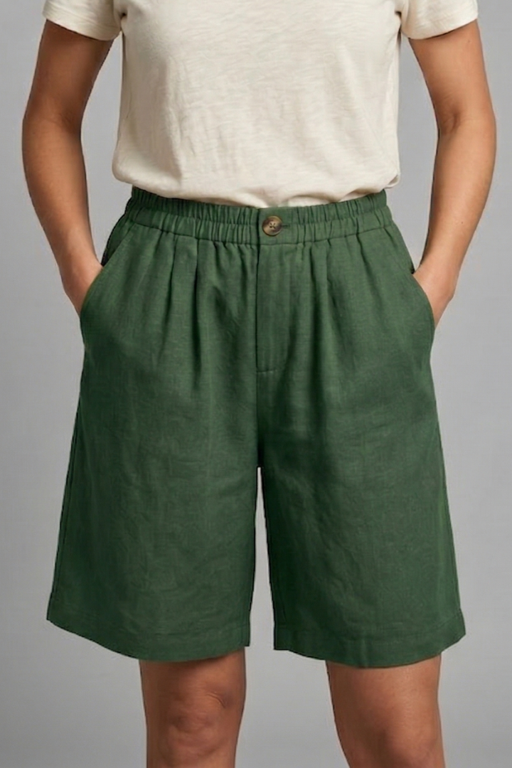 Anna-Berg | Effortless Elastic Waist Relaxed Fit Shorts