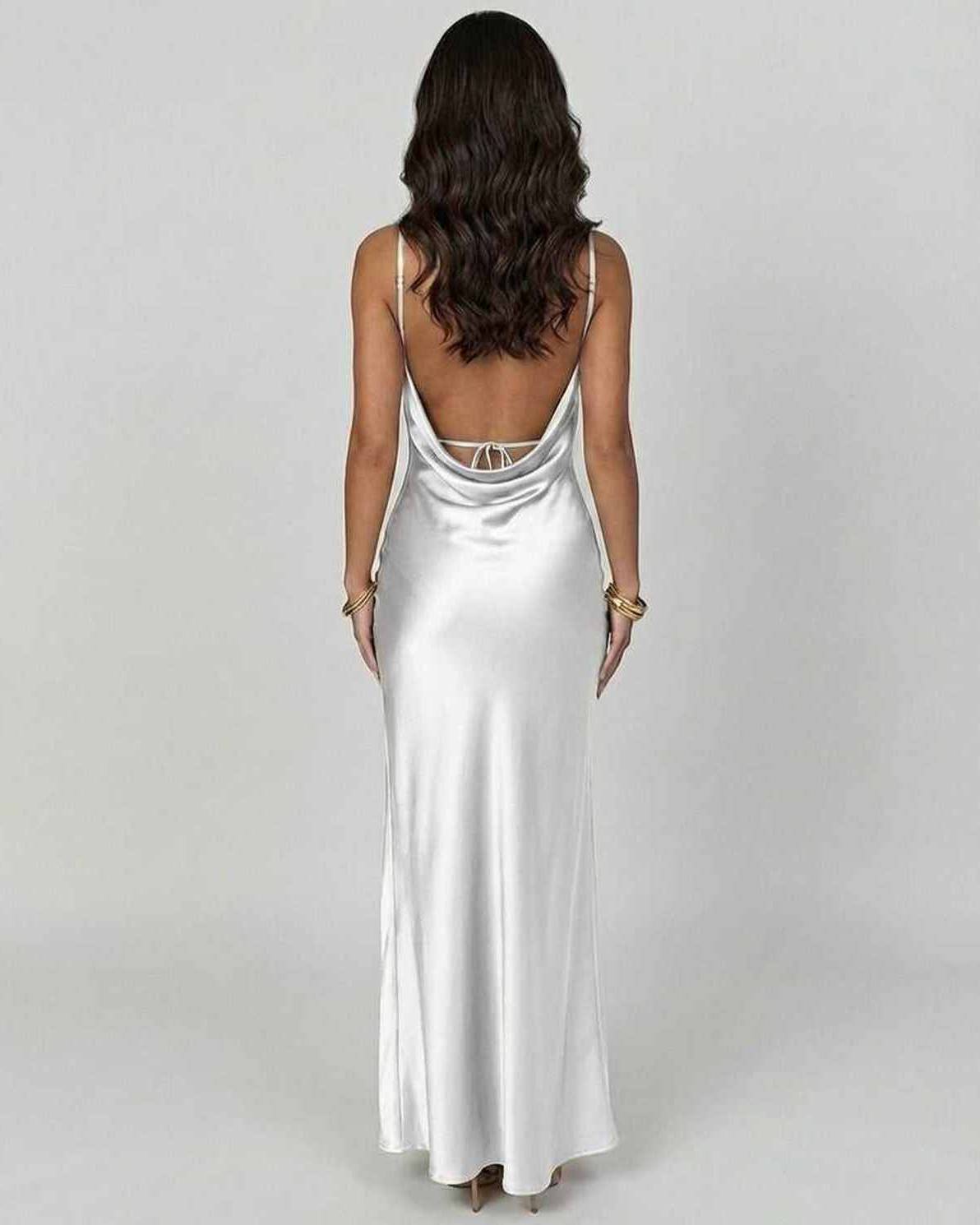 Anna-Berg | Satin High Slit Dress