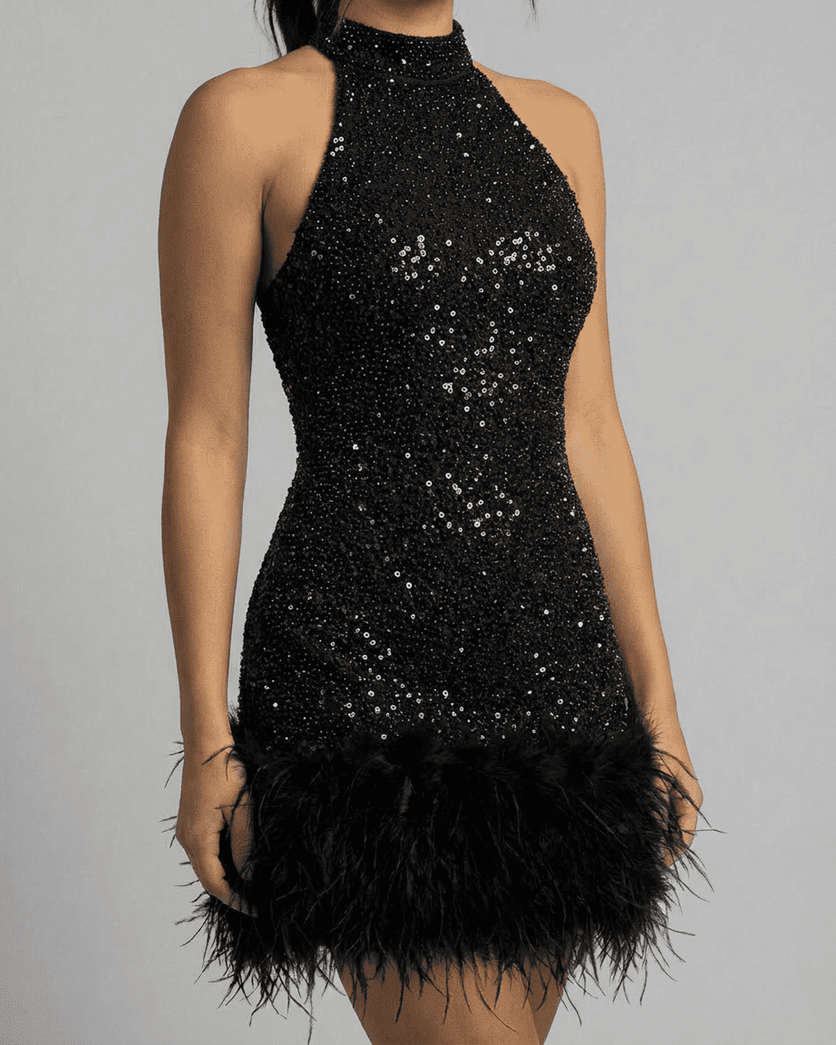 Anna-Berg | Sequin Halter Neck Bodycon Dress