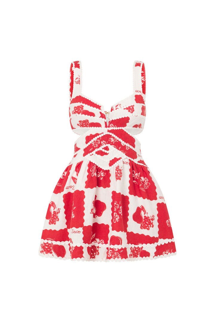 Anna-Berg | Leila Printed Cut-Out Dress