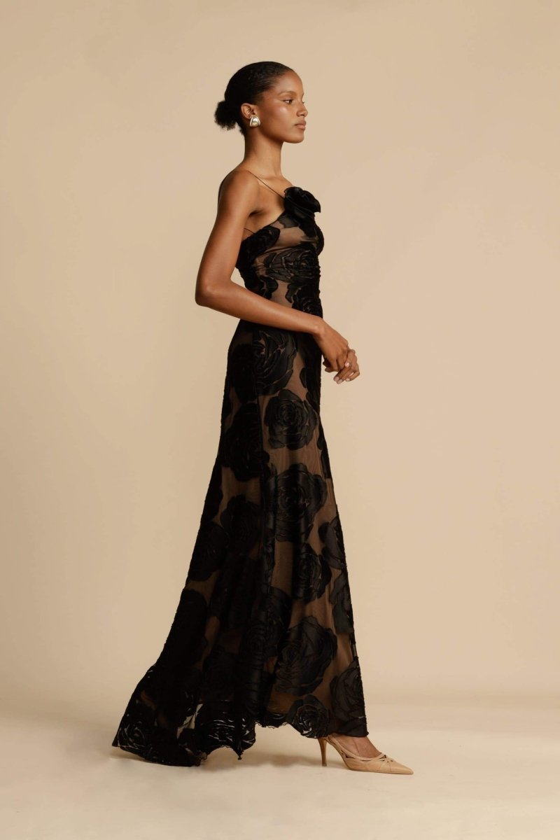 Anna-Berg | Floral Printed One Shoulder Dress