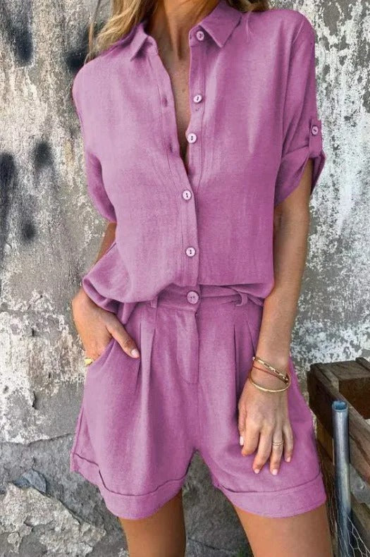 Anna-Berg | Graceful Lightweight Shorts And Top Set in a Flattering Cut