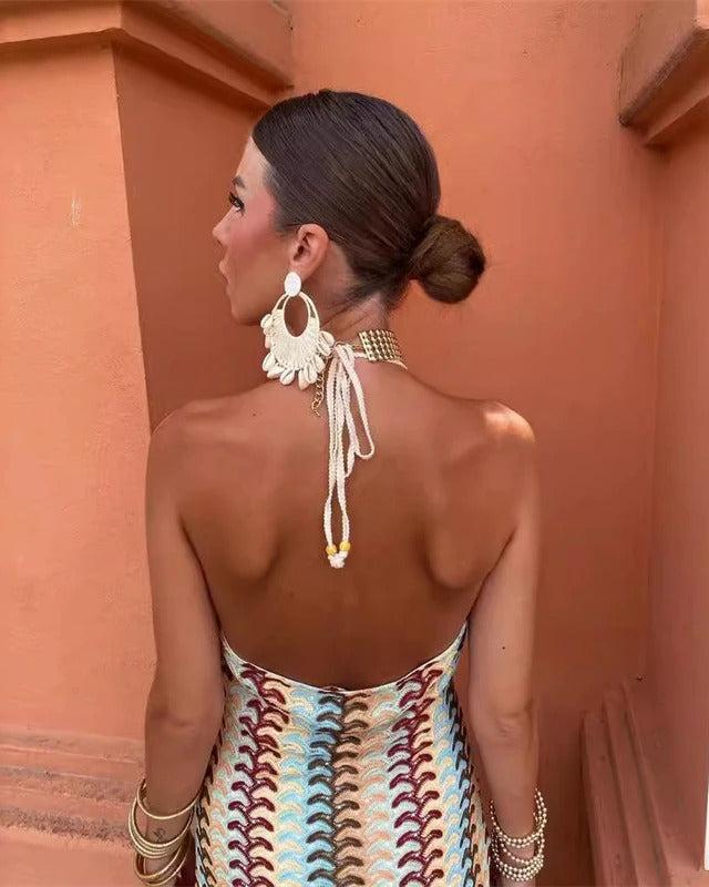Anna-Berg | Boho Wedding Guest Beach Maxi Dress with a Timeless Finish