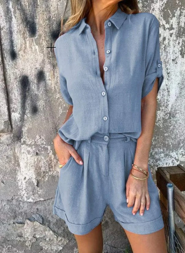 Anna-Berg | Graceful Lightweight Shorts And Top Set in a Flattering Cut
