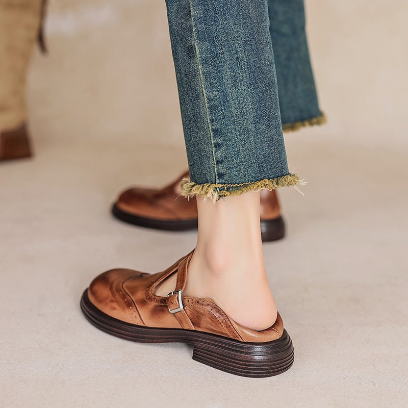 Anna-Berg | Elegant Vegan Leather Mary Jane Sandal for Every Occasion