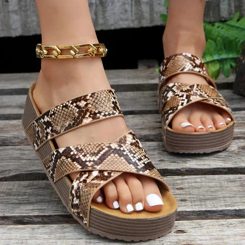 Anna-Berg | Graceful Orthopedic Cushioned Sandals with Graceful Drape