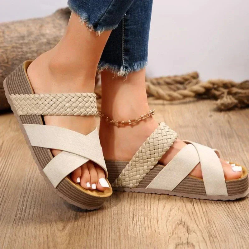 Anna-Berg | Graceful Orthopedic Cushioned Sandals with Graceful Drape