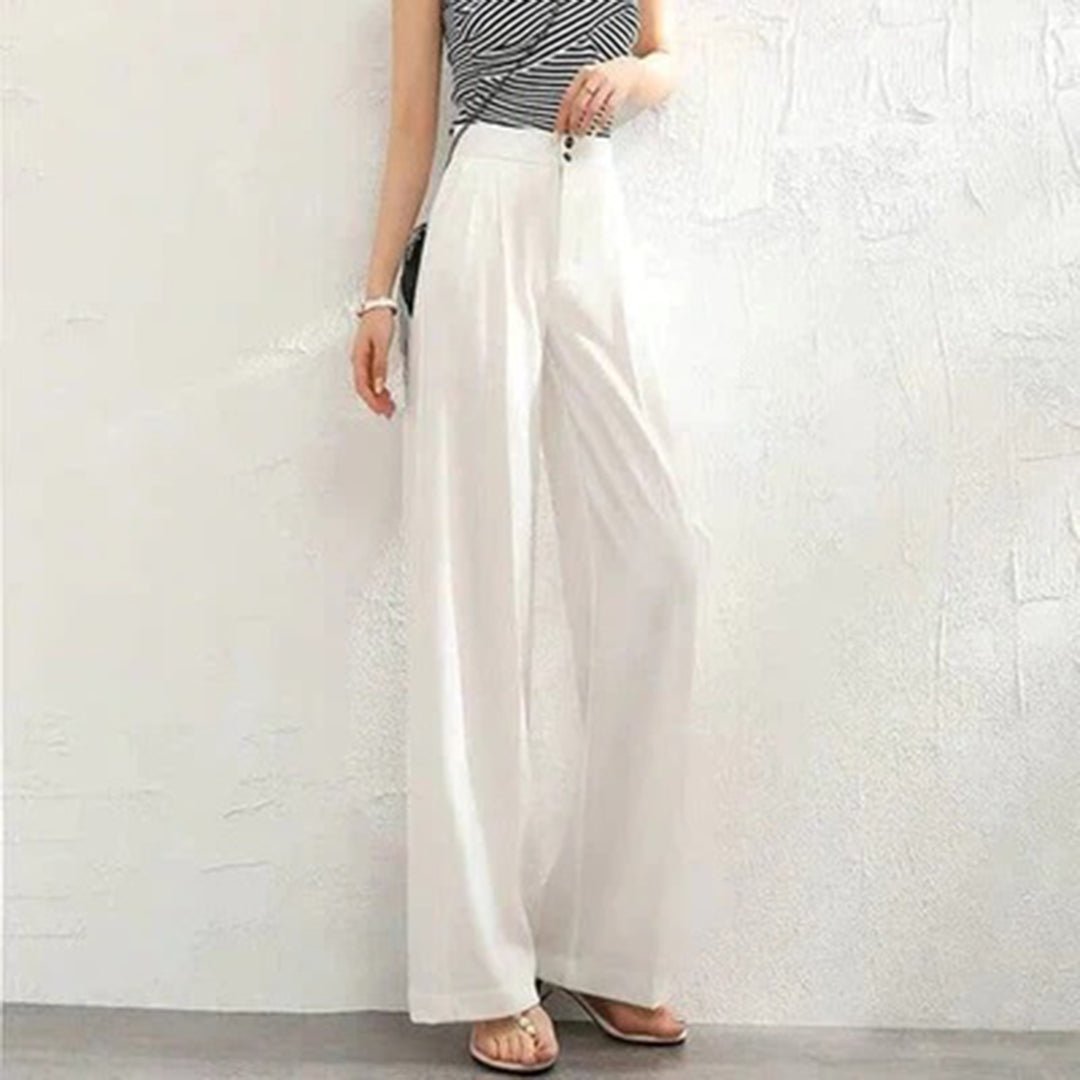 Anna-Berg | Sophisticated High Waisted Wide Leg Pants
